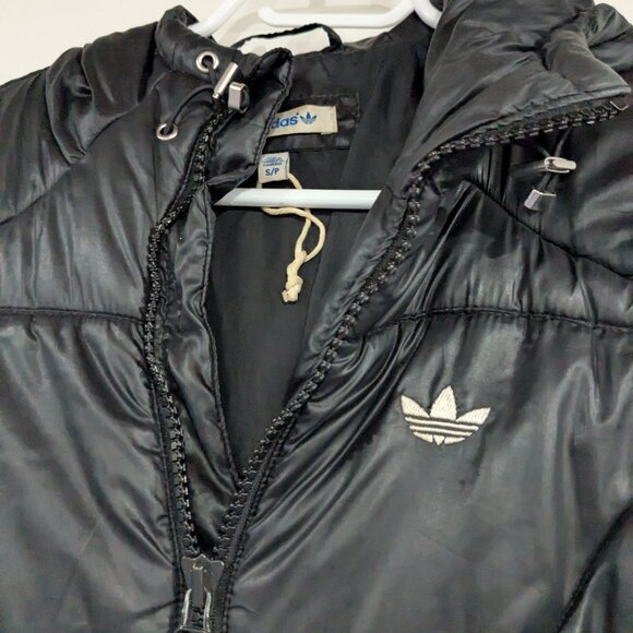 adidas Synthetic Puffer Coat Black Size Small - Picture 2 of 5
